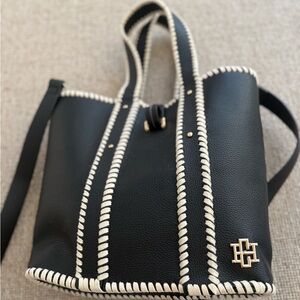 Elegant Black and Cream Tote Bag